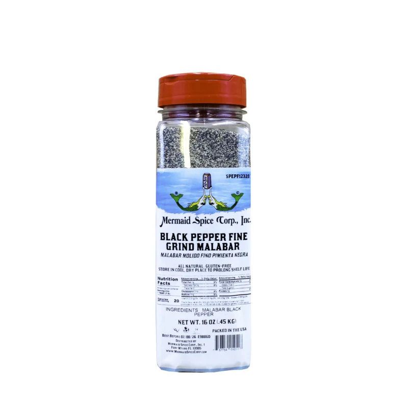 BLACK PEPPER FINE GRIND (MALABAR) 16 OZ