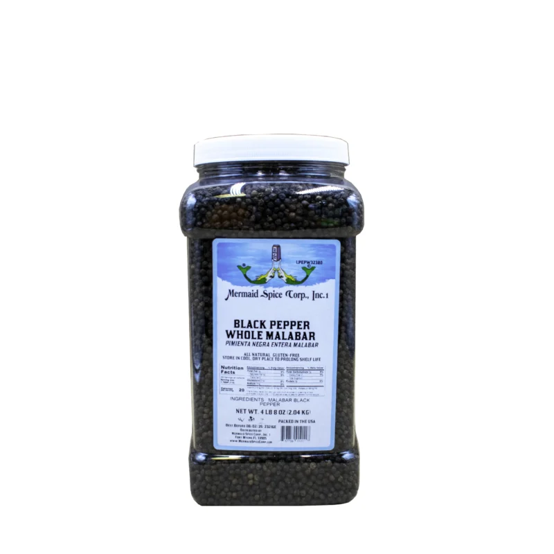 BLACK PEPPER WHOLE (MALABAR) 4 LB 8 OZ