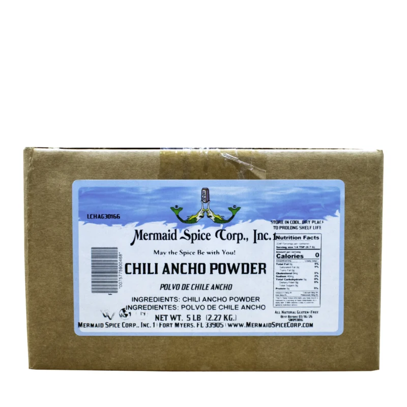 CHILI ANCHO POWDER 5 LB BOX